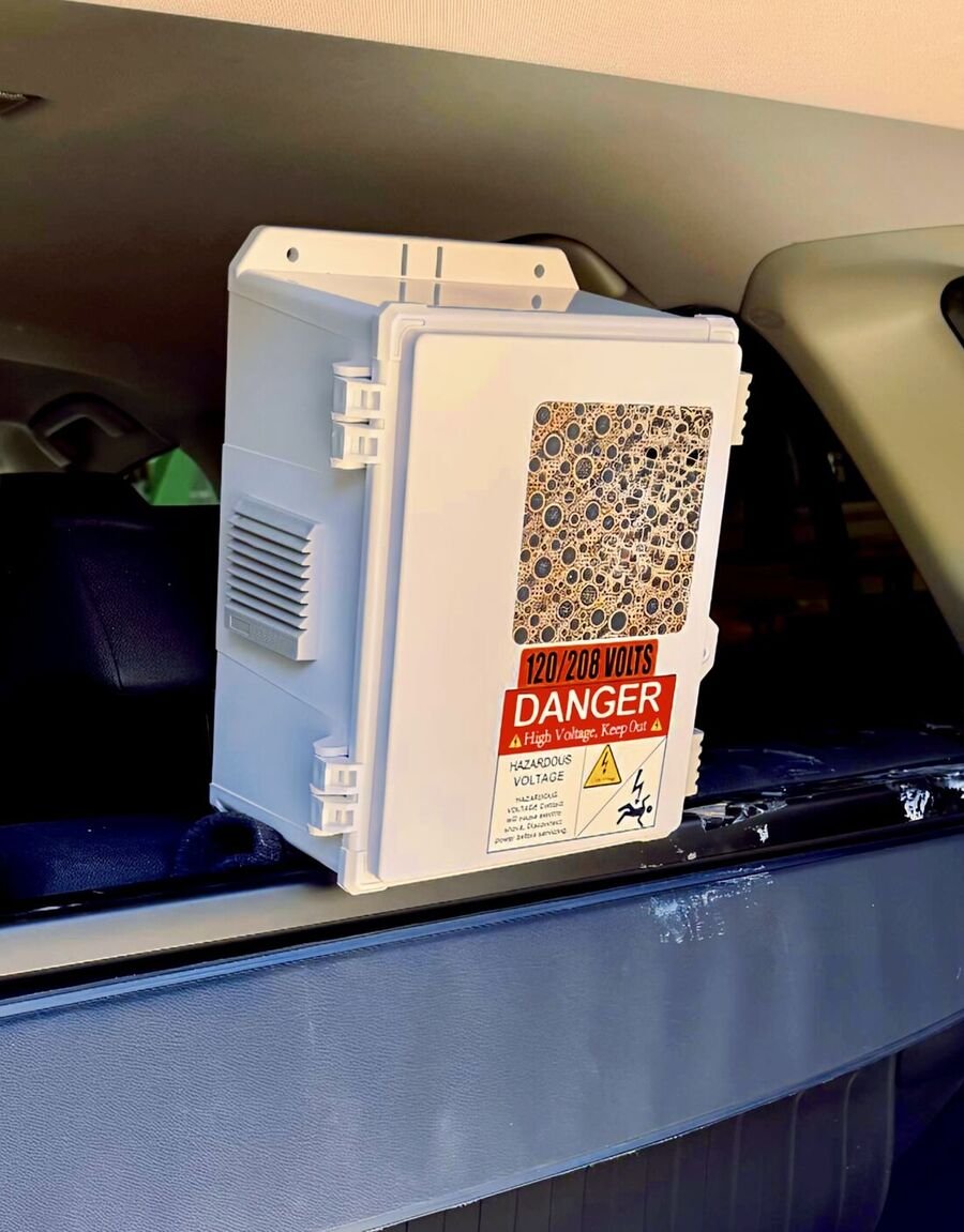 Placed in a vehicle window